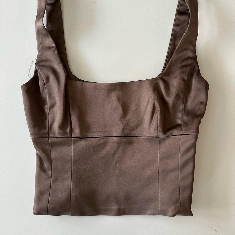 Satin brown corset